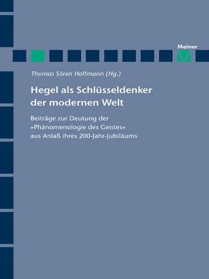 cover image of Hegel als Schlüsseldenker der modernen Welt